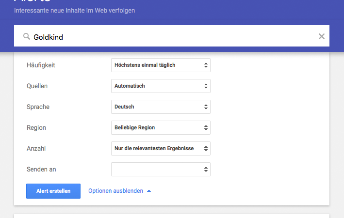 Google Alert - Goldkind